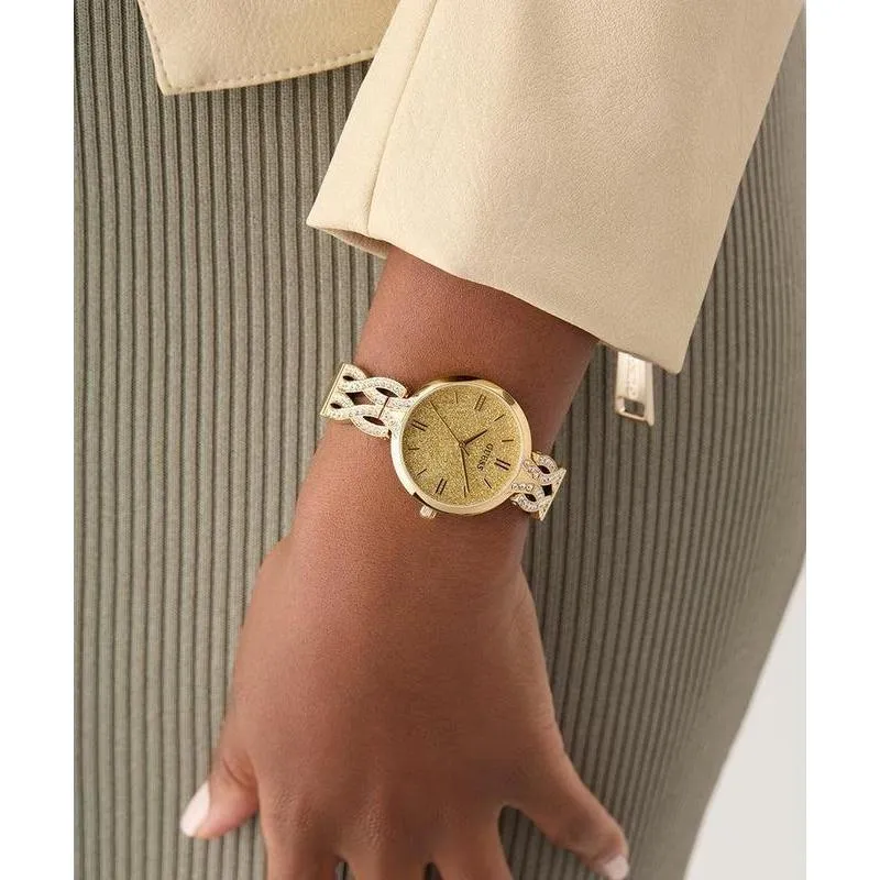 Guess Ladies Gold Tone Analog Watch