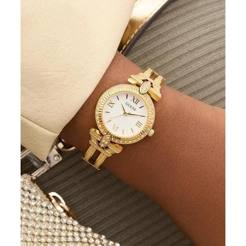 Guess Ladies Gold Tone Analog Watch
