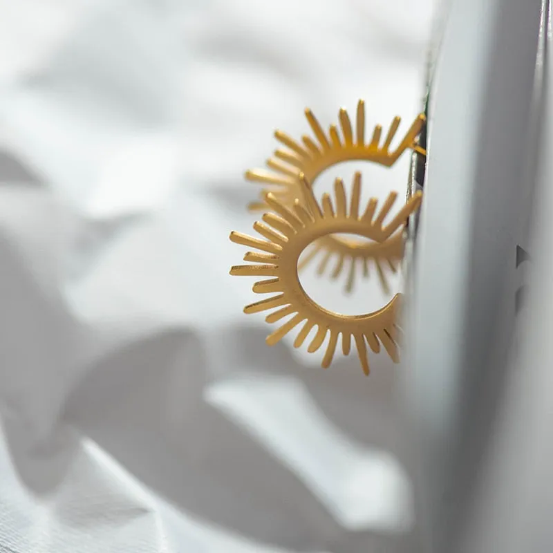 Half Circle Spiked Earrings