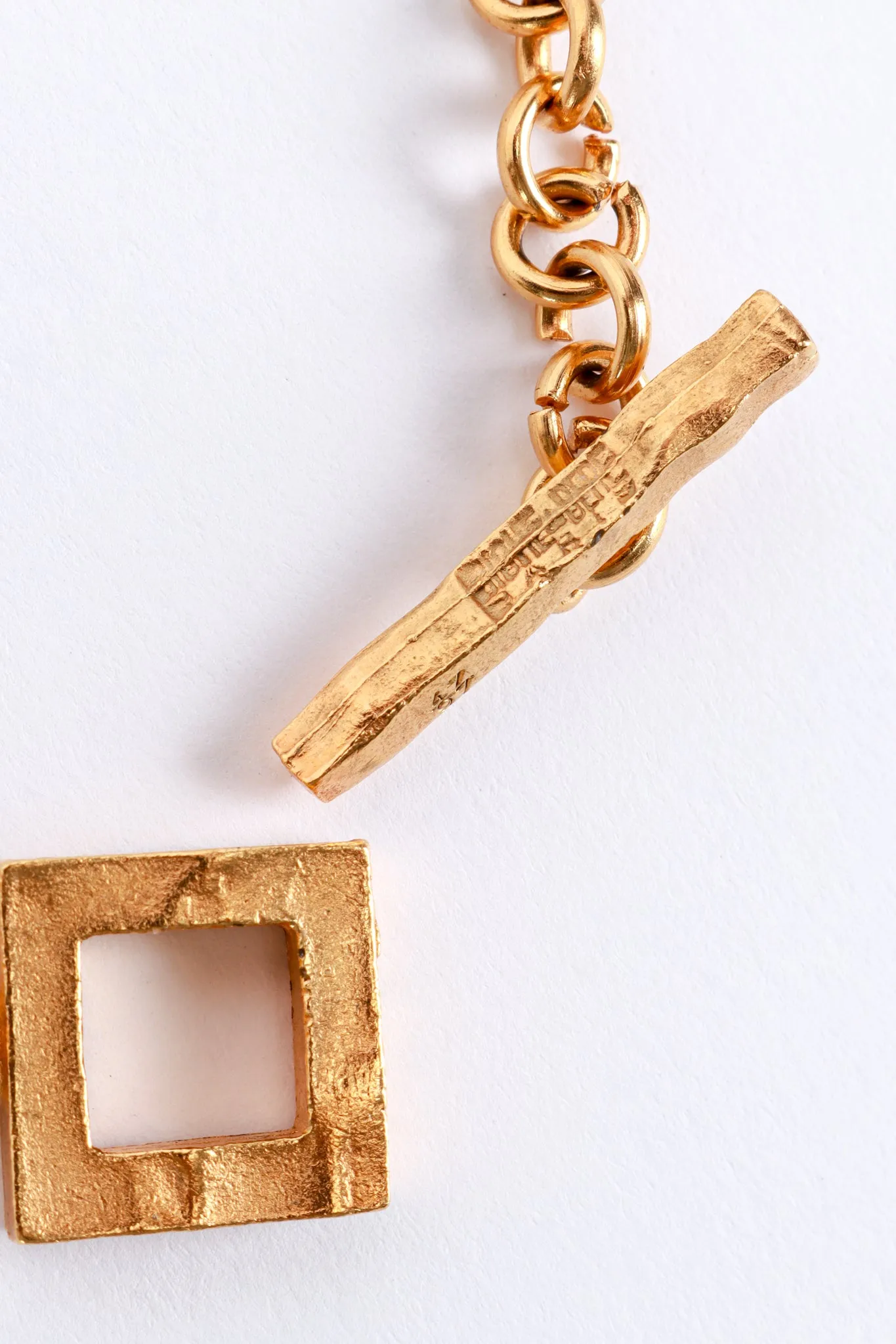 Hammered Bar Pendant Necklace & Earring Set