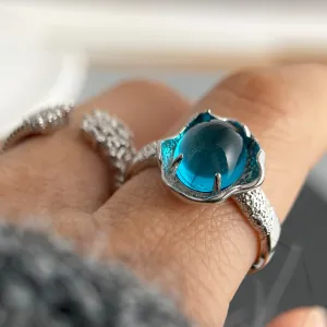 Handmade 925 Sterling Silver Minimalist Moonstone Rings Set