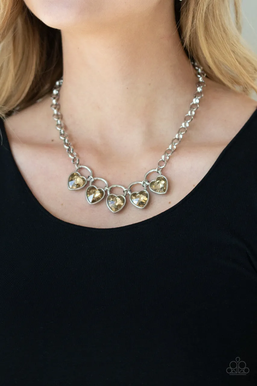 HEART on Your Heels Brown Paparazzi Necklace
