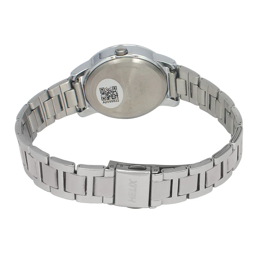 Helix By Timex Blue Round Analog Stainless Steel Watch Women -TW052HL00
