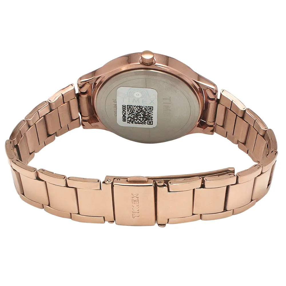 Helix By Timex Blue Round Analog Stainless Steel Watch Women -TW060HL05T