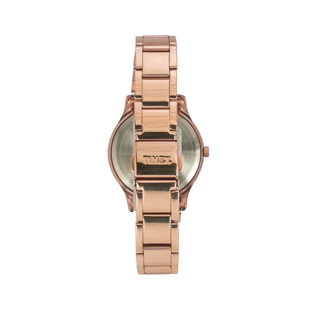 Helix By Timex Blue Round Analog Stainless Steel Watch Women -TW060HL05T