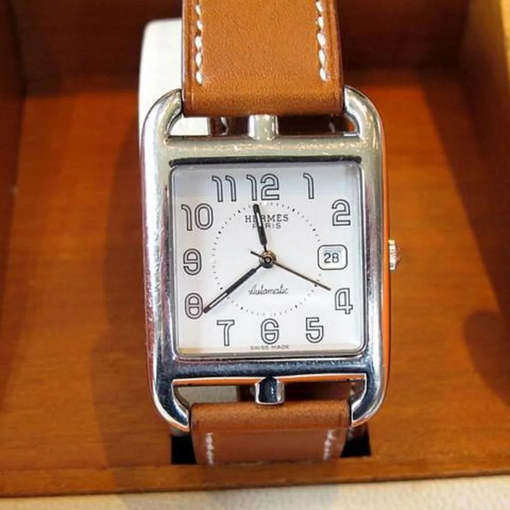 Hermes 2004 Barenia "Double Tour Automatic Cape Cod 29 mm" Watch, Mint in Box!