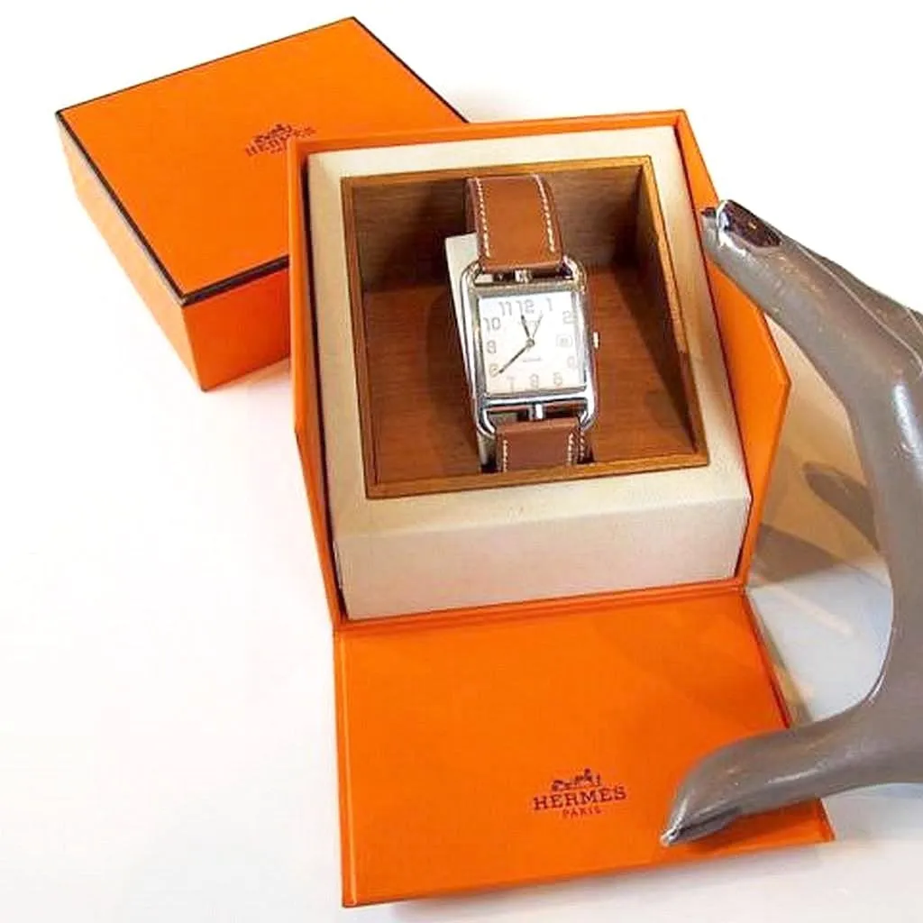 Hermes 2004 Barenia "Double Tour Automatic Cape Cod 29 mm" Watch, Mint in Box!
