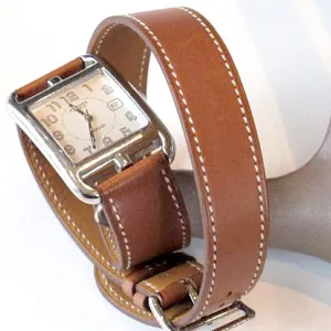 Hermes 2004 Barenia "Double Tour Automatic Cape Cod 29 mm" Watch, Mint in Box!