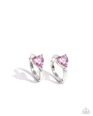 High Nobility Pink Hoop Earrings Paparazzi