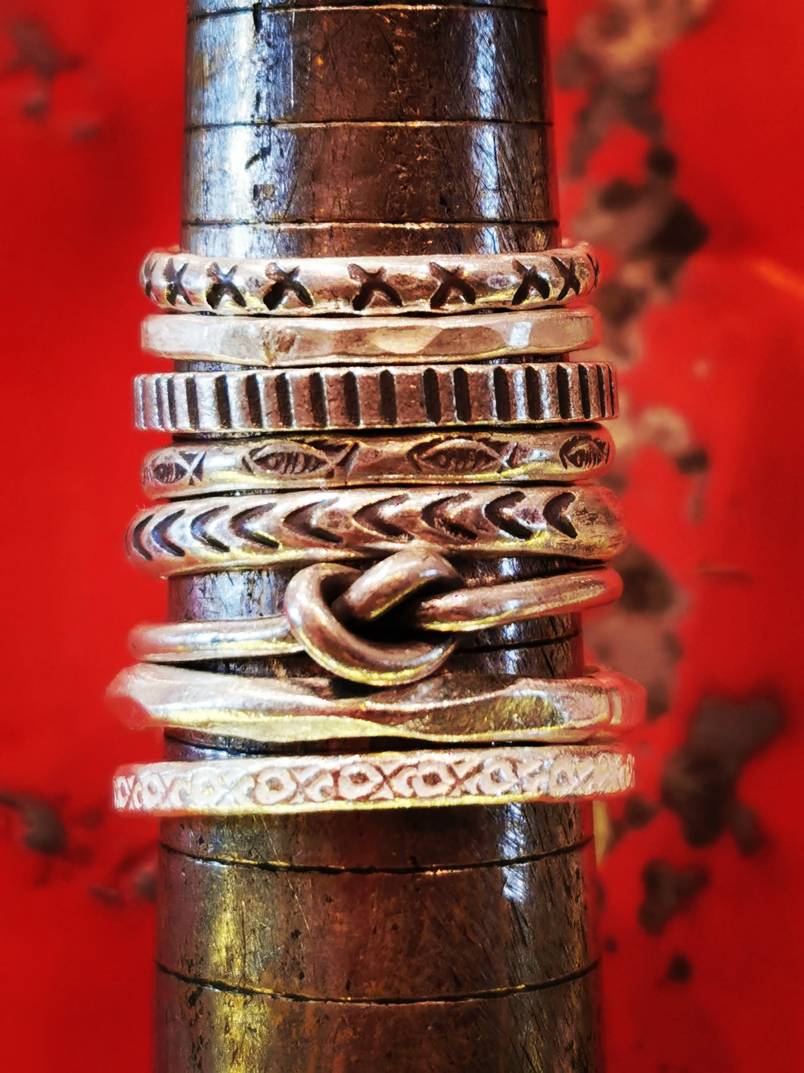 Hill tribe stripe ring
