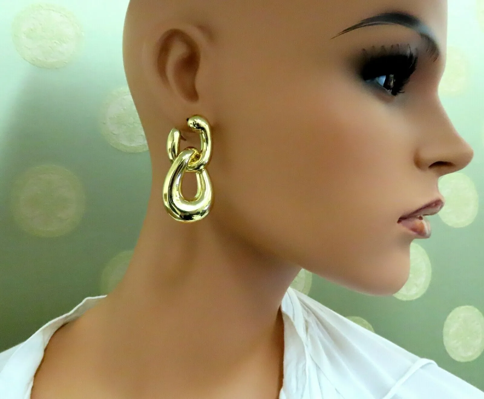 Hinge Dangle Lobe Wrap Left / Right Dangle Earrings 18 Karat