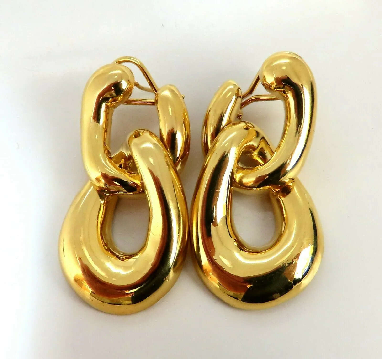 Hinge Dangle Lobe Wrap Left / Right Dangle Earrings 18 Karat