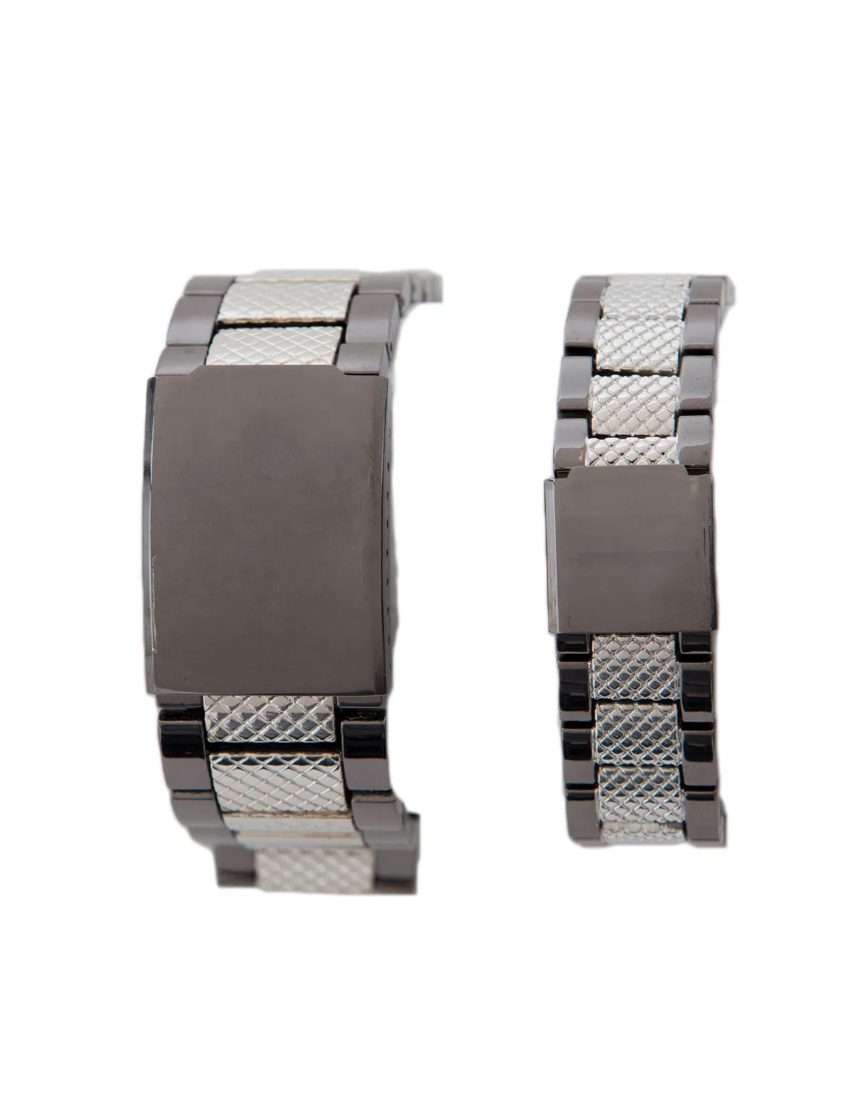 HIS AND HERS GUNMETAL WATCH SET