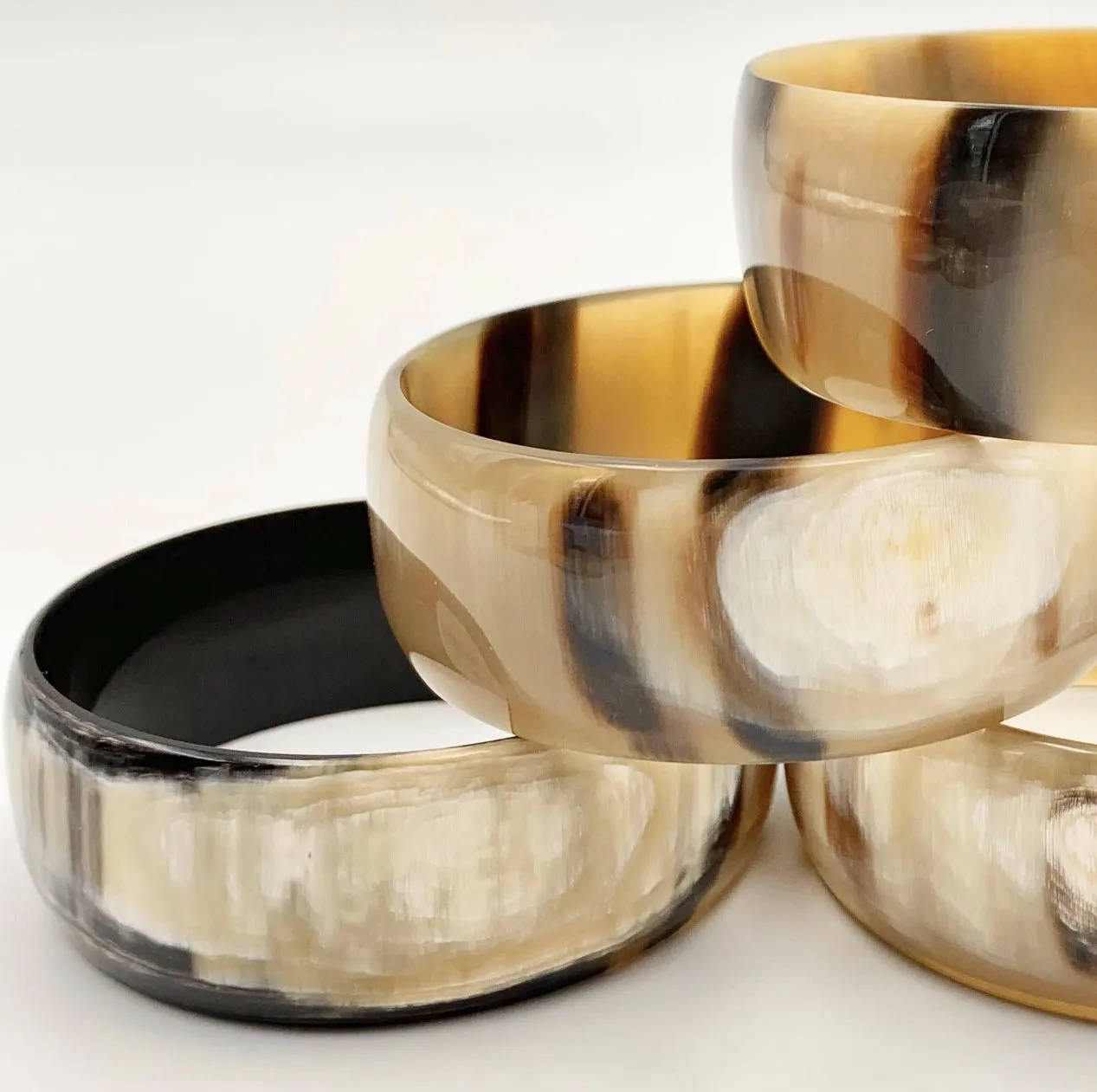 Horn Bangle Bracelet -Wide