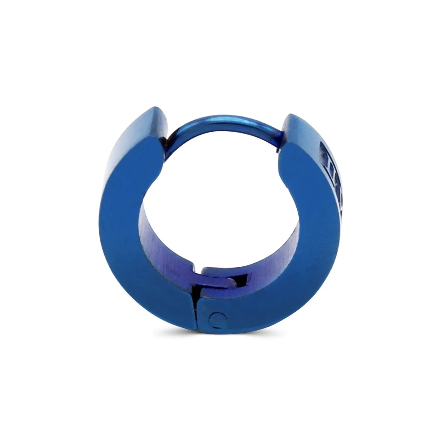 Huggie Hoop Stainless Steel Earrings with Roman Numeral Design