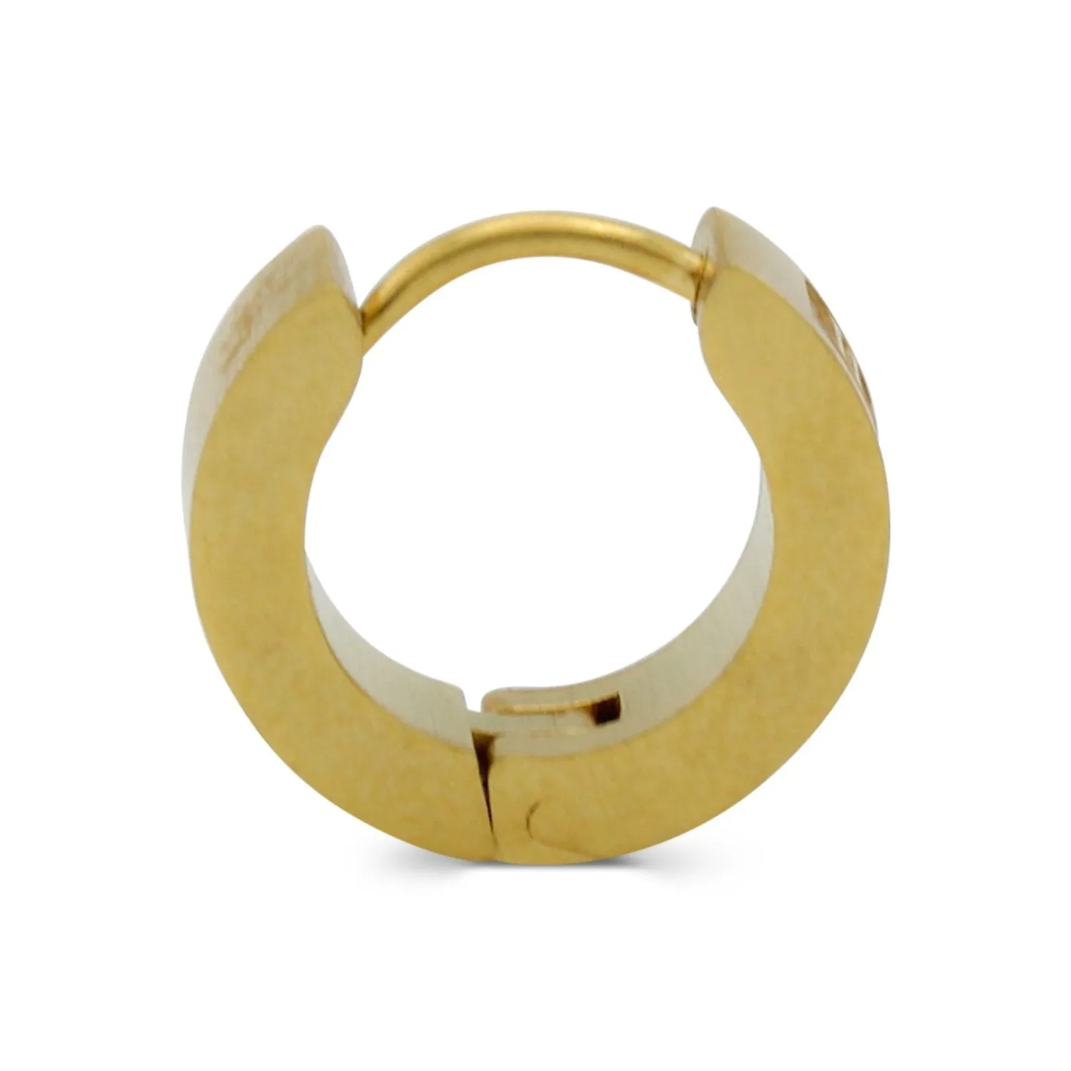 Huggie Hoop Stainless Steel Earrings with Roman Numeral Design