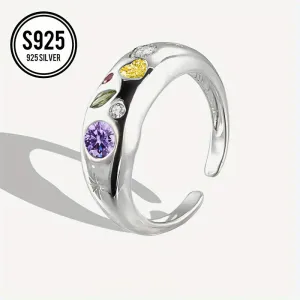 Hypoallergenic Retro Geometry Ring Adjustable Mother's Gift