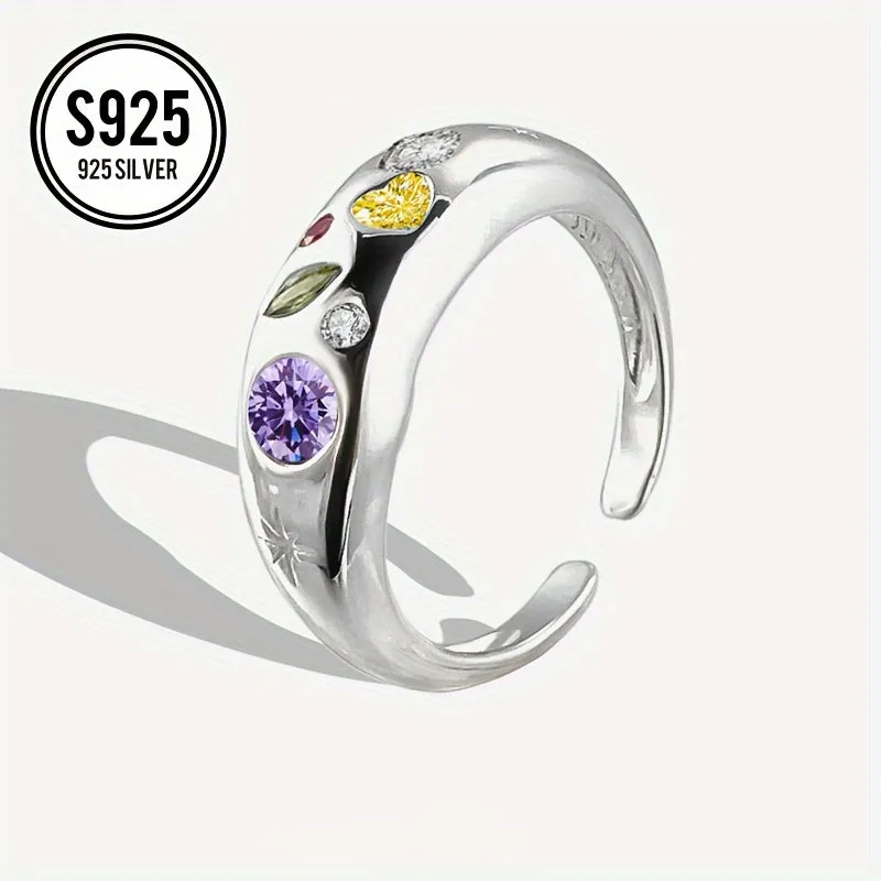Hypoallergenic Retro Geometry Ring Adjustable Mother's Gift