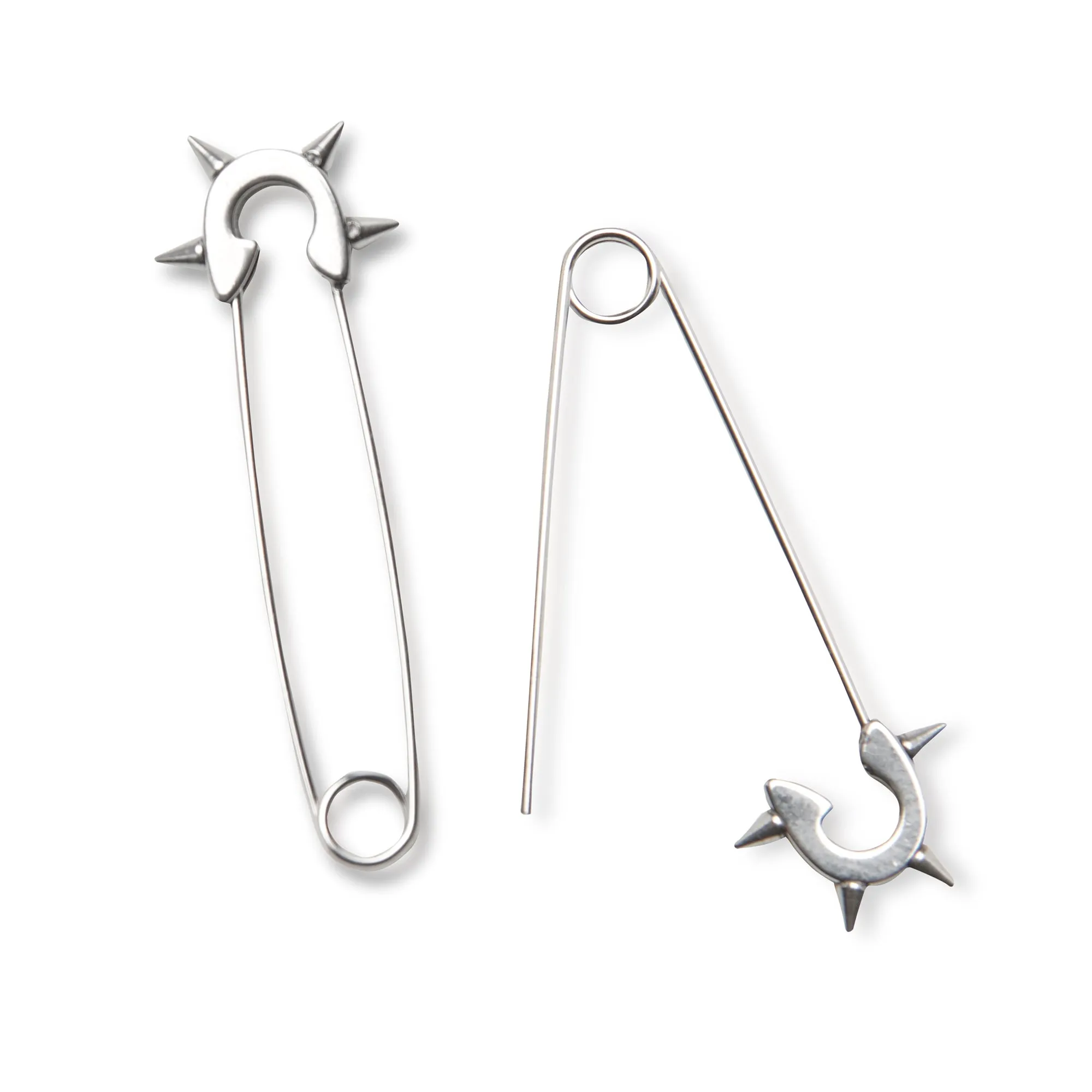 Ignitor Spiked Safety Pin Earrings
