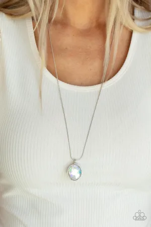 Instant Icon - Multi - Oversized Iridescent Gem Paparazzi Necklace