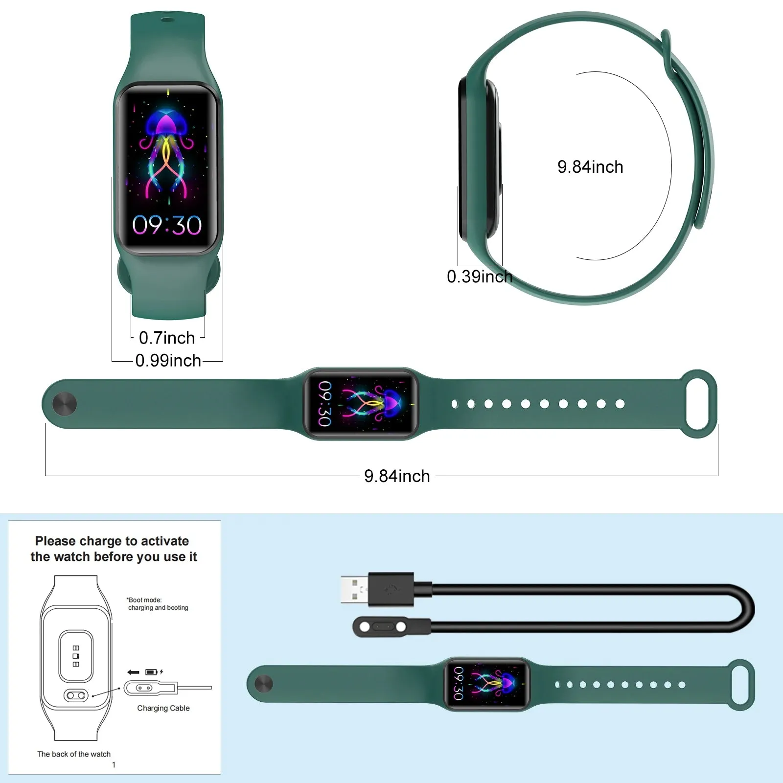 IOWODO 1.47" HD Smart Watch for Men Women Calorie Counting Sleep Monitor Smartwatch Pedometer Fitness Watch with Heart Rate SpO2