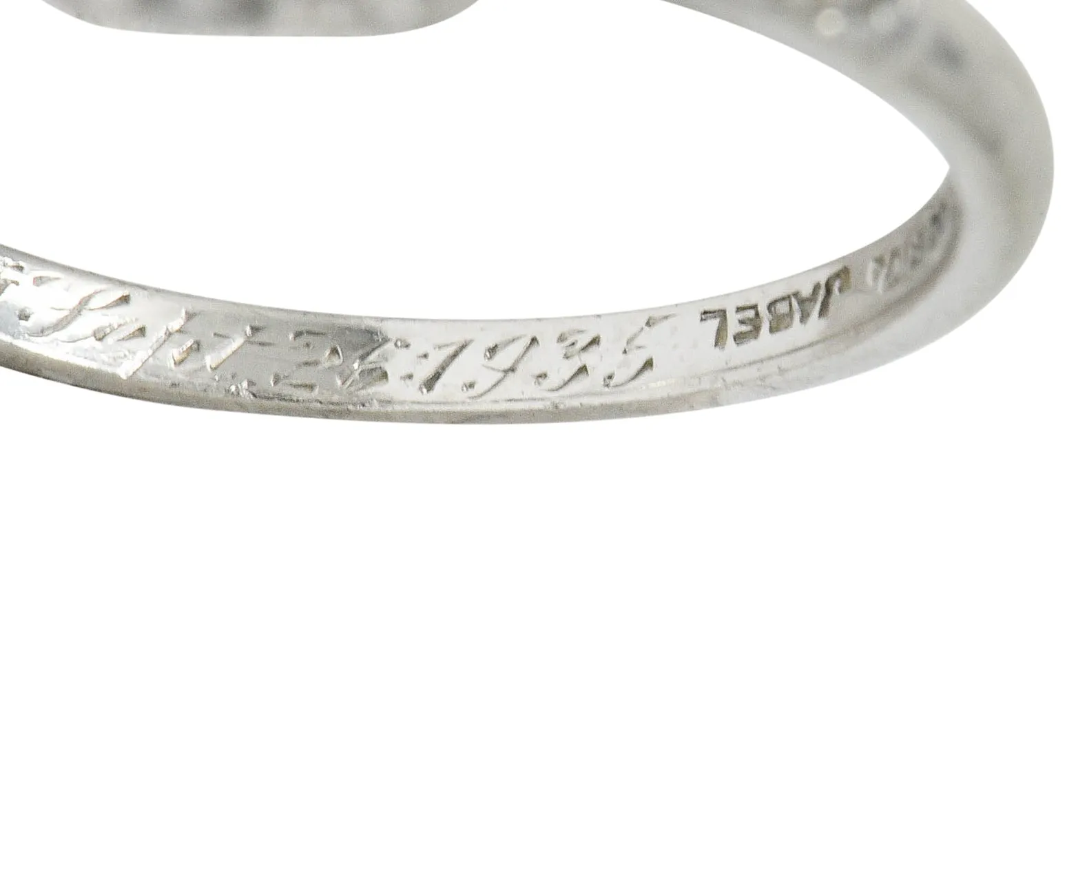 Jabel Late Art Deco 0.83 CTW Diamond Platinum Engagement Ring