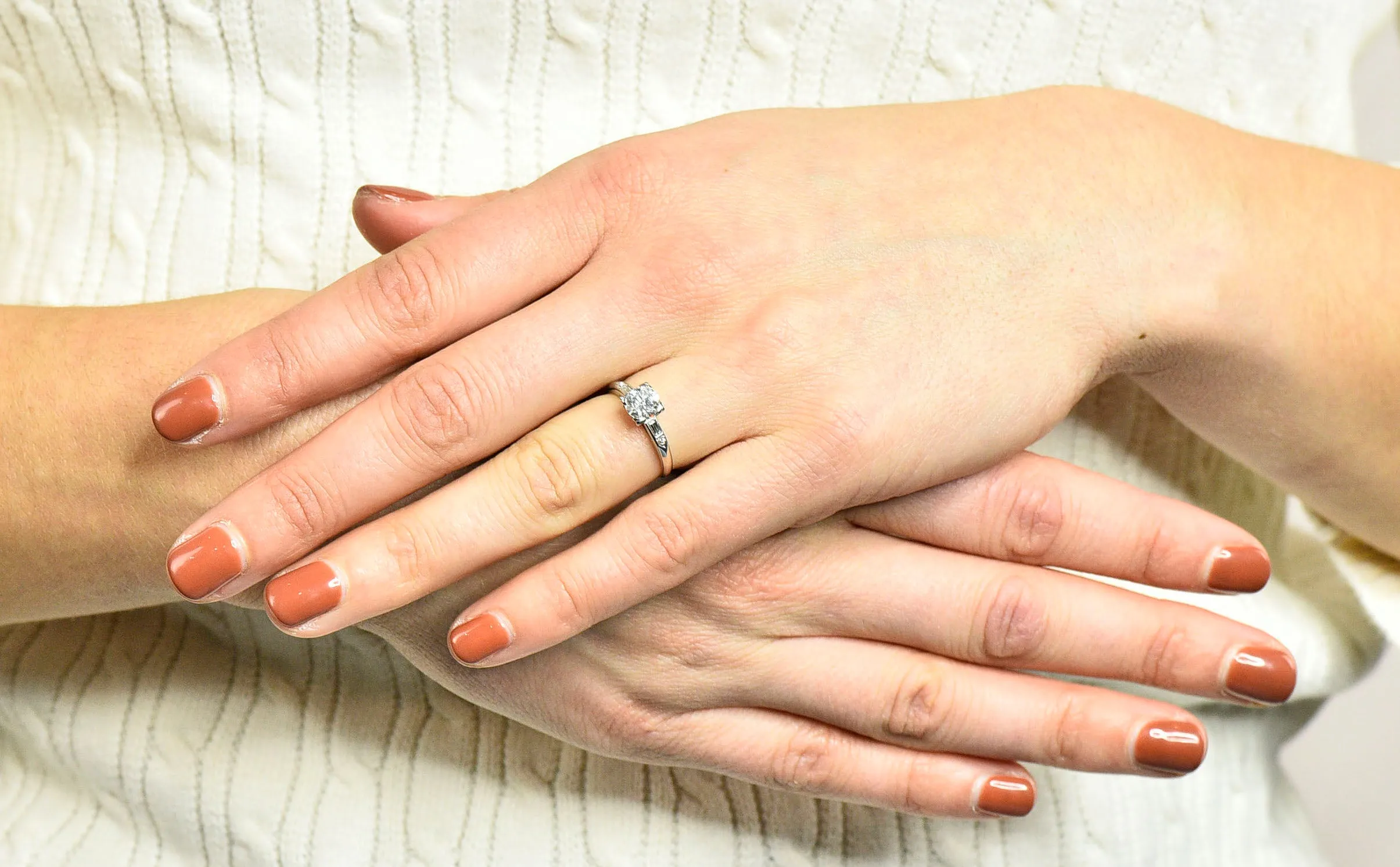 Jabel Late Art Deco 0.83 CTW Diamond Platinum Engagement Ring
