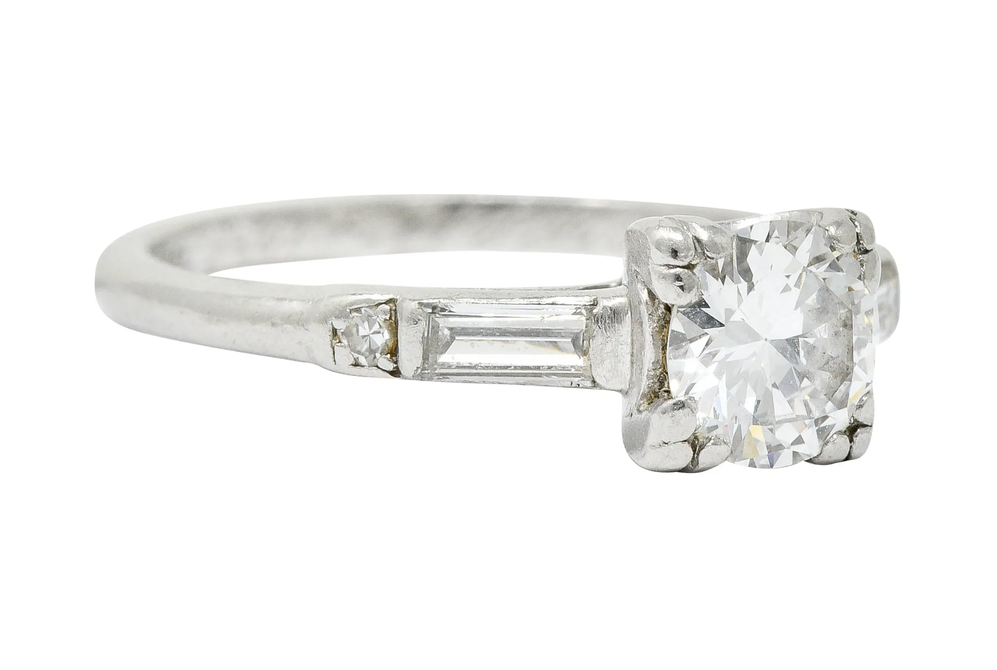 Jabel Late Art Deco 0.83 CTW Diamond Platinum Engagement Ring