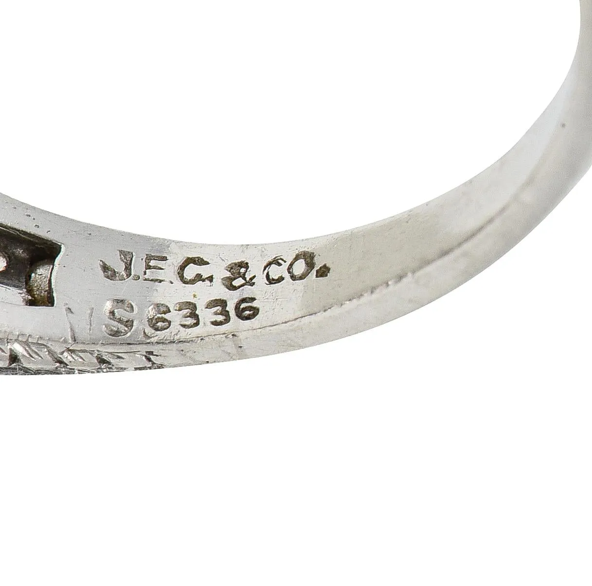 J.E. Caldwell & Co. 1949 2.76 CTW No Heat Sapphire Diamond Platinum Vintage Band Ring GIA