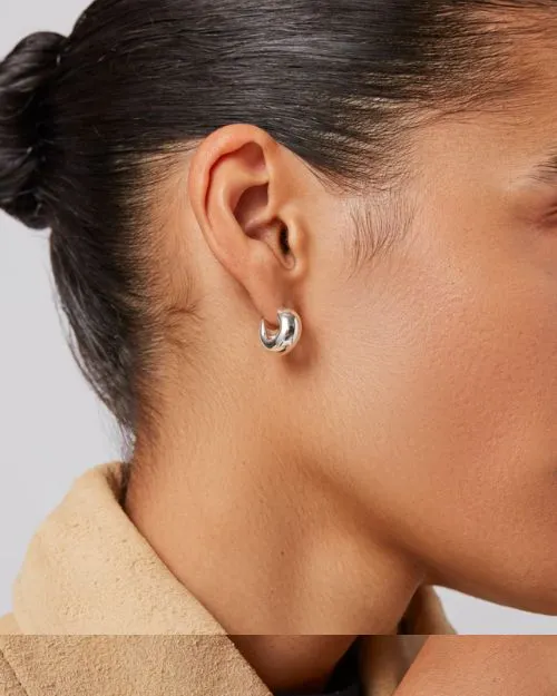 JENNY BIRD | Mini Tome Hoop Earrings | Silver