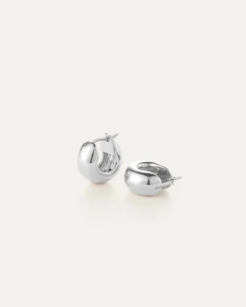 JENNY BIRD | Mini Tome Hoop Earrings | Silver