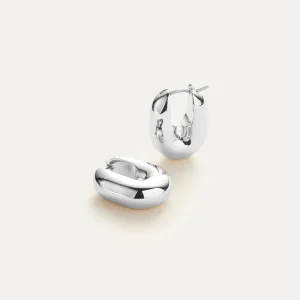 Jenny Bird - Puffy U-Link Earrings (Silver)
