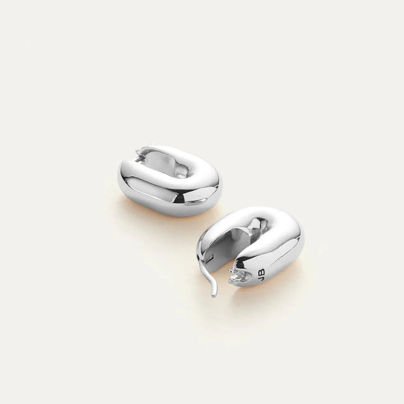 Jenny Bird - Puffy U-Link Earrings (Silver)