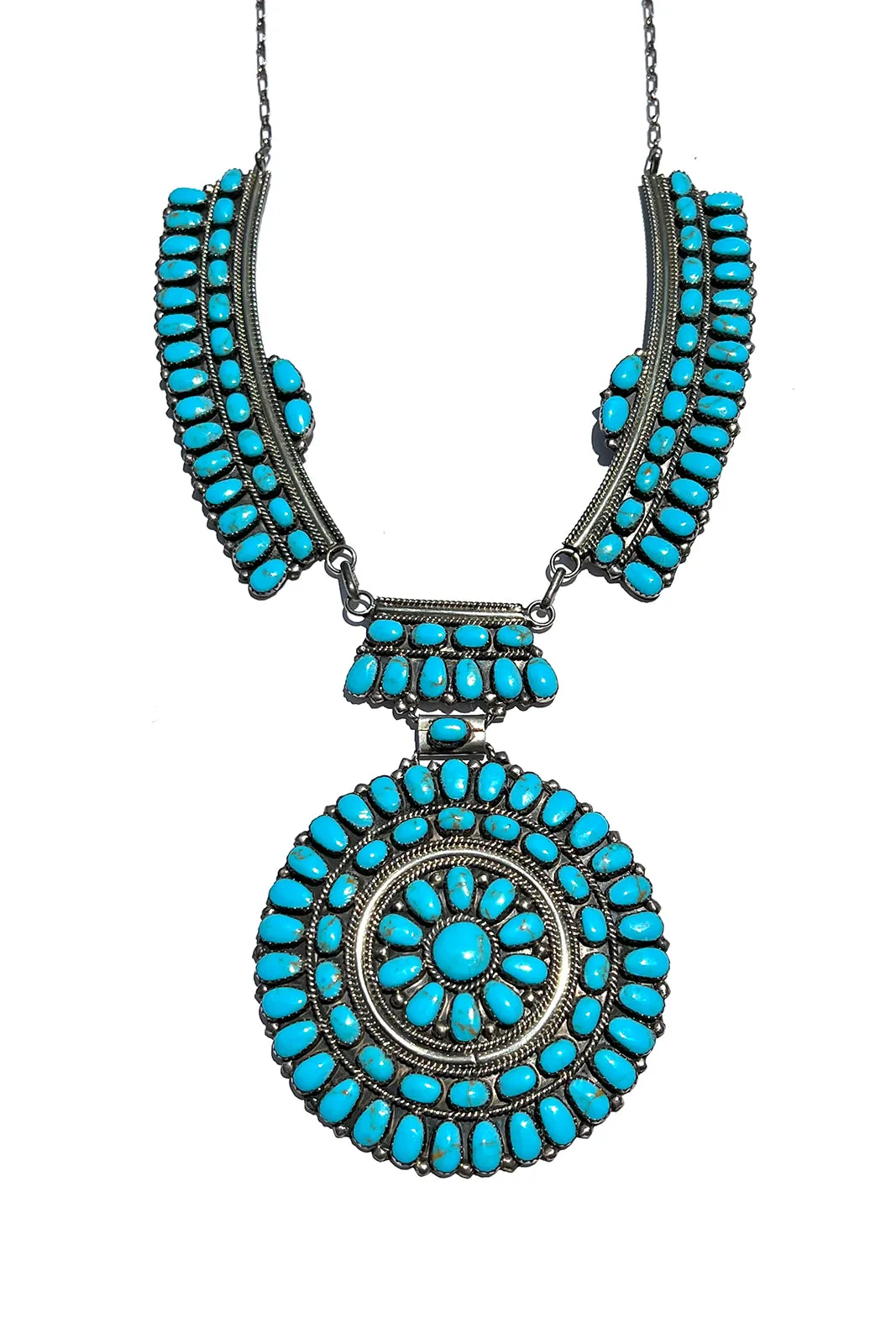 Juliana Williams Turquoise Sun Wheel Statement Necklace