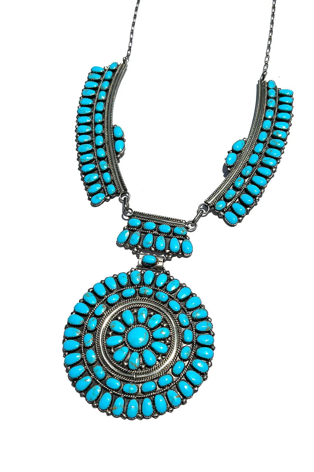 Juliana Williams Turquoise Sun Wheel Statement Necklace