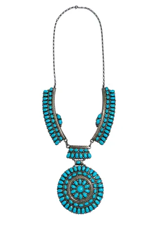 Juliana Williams Turquoise Sun Wheel Statement Necklace