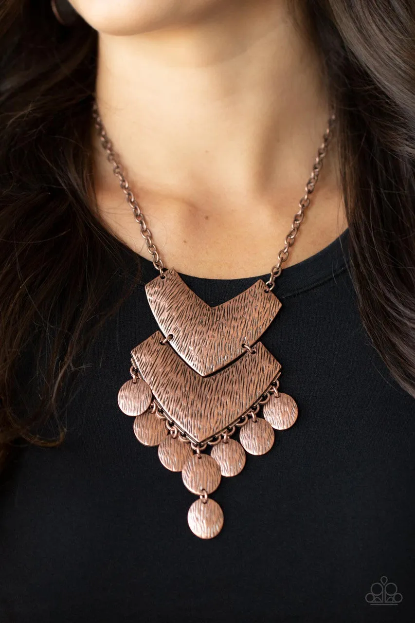 Keys to the ANIMAL Kingdom Copper Paparazzi Necklace