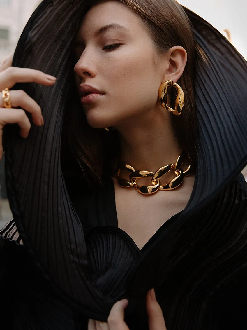 Kim K - Chunky Chain Hoops