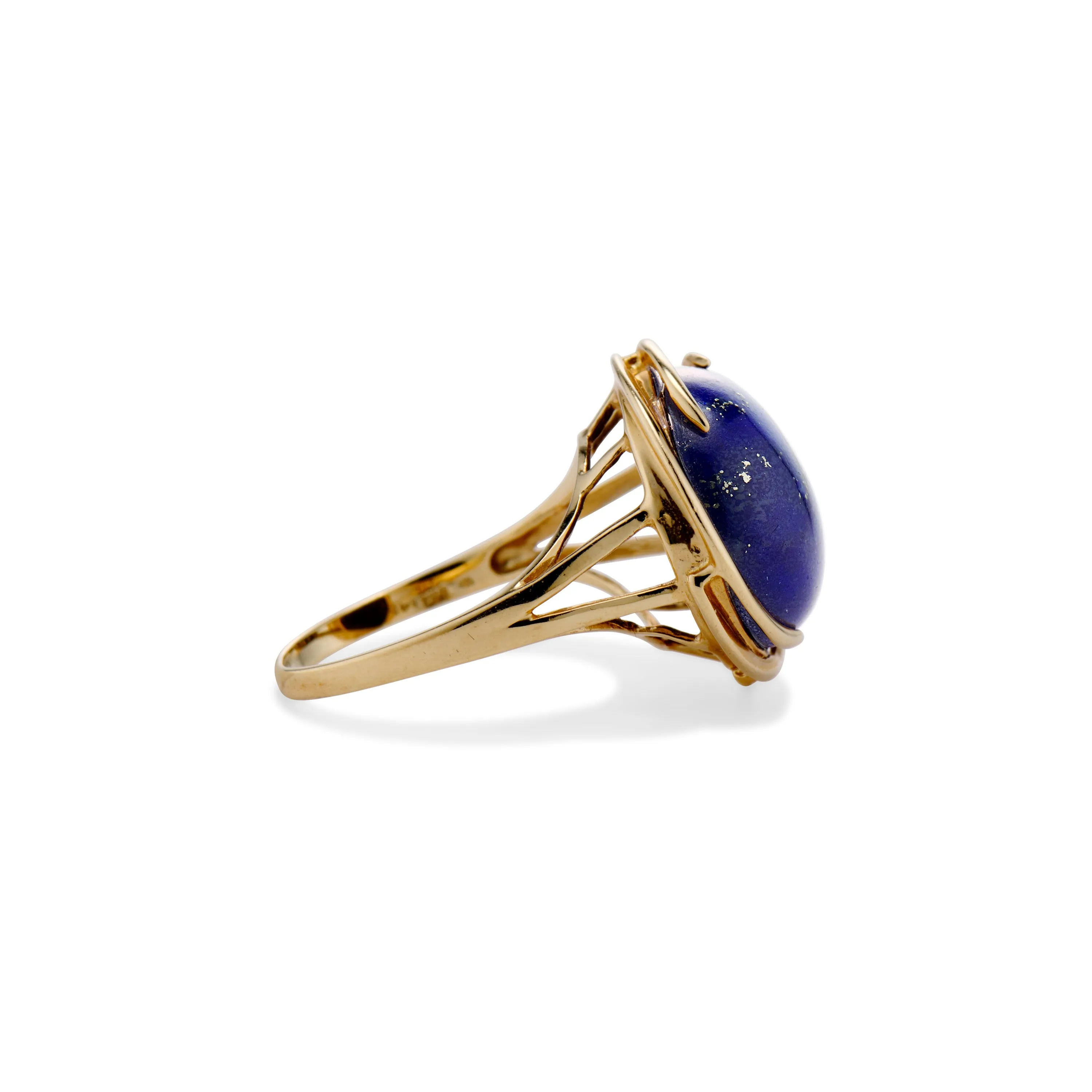 Lapis Retro Cocktail Ring