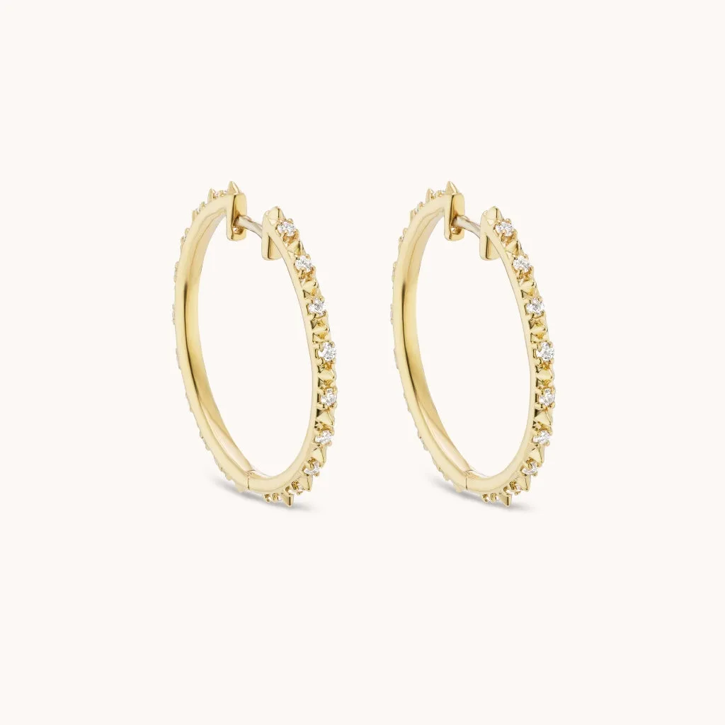 Large Guiding Light Hoop Earrings