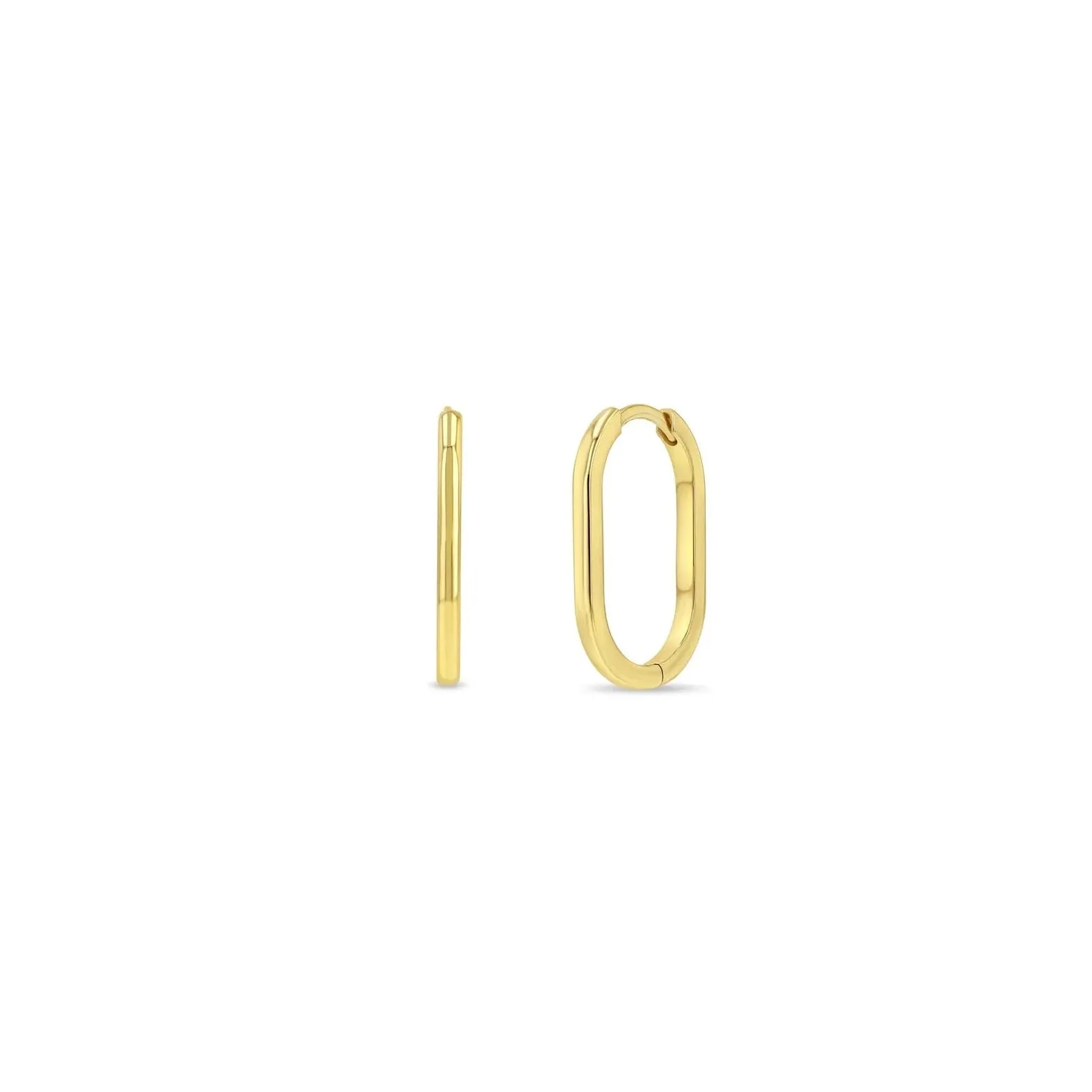 Large Oval Hinge Hoops