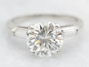 Large Retro GIA Certified Diamond Engagement Ring