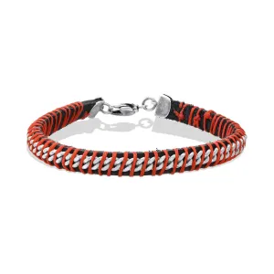 Leather and Chain Bracelet for Men