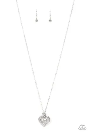 Letters of Love White Paparazzi Necklace