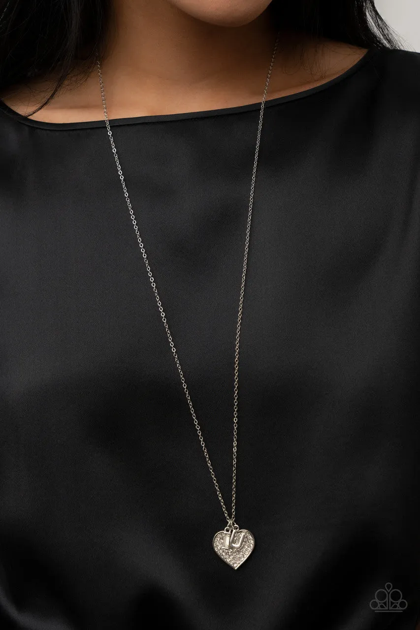 Letters of Love White Paparazzi Necklace