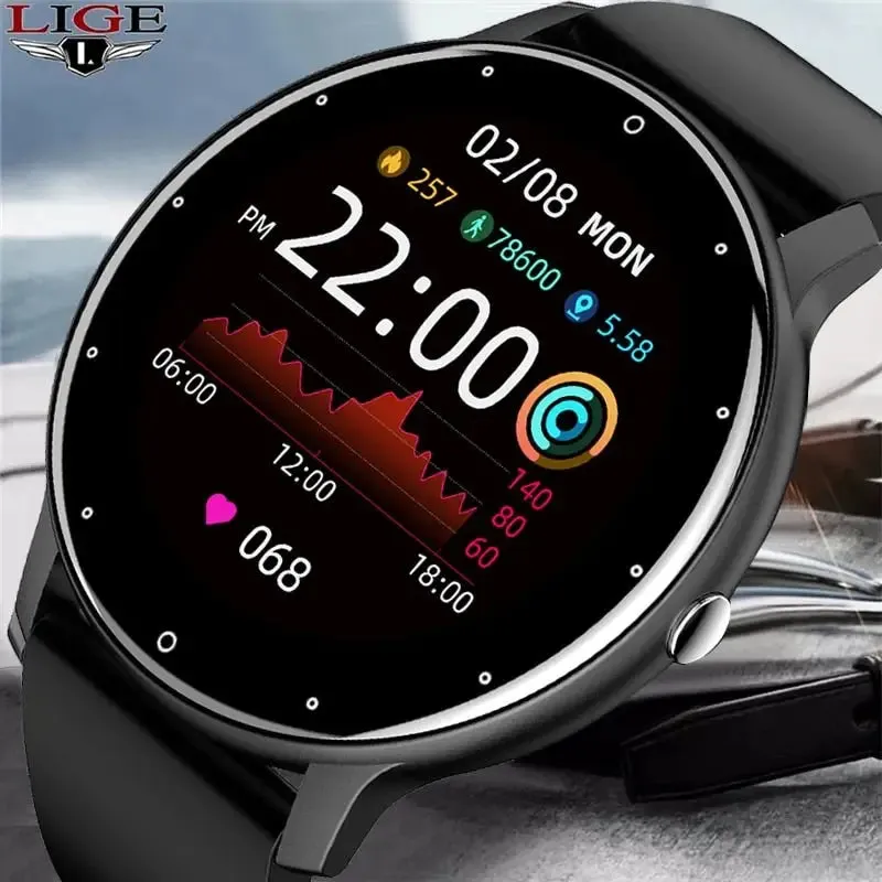 LIGE 2023 Smart Watch in Pink and Black at Laurichshop