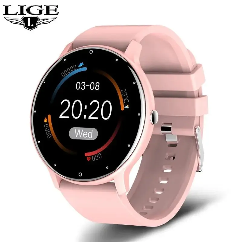 LIGE 2023 Smart Watch in Pink and Black at Laurichshop