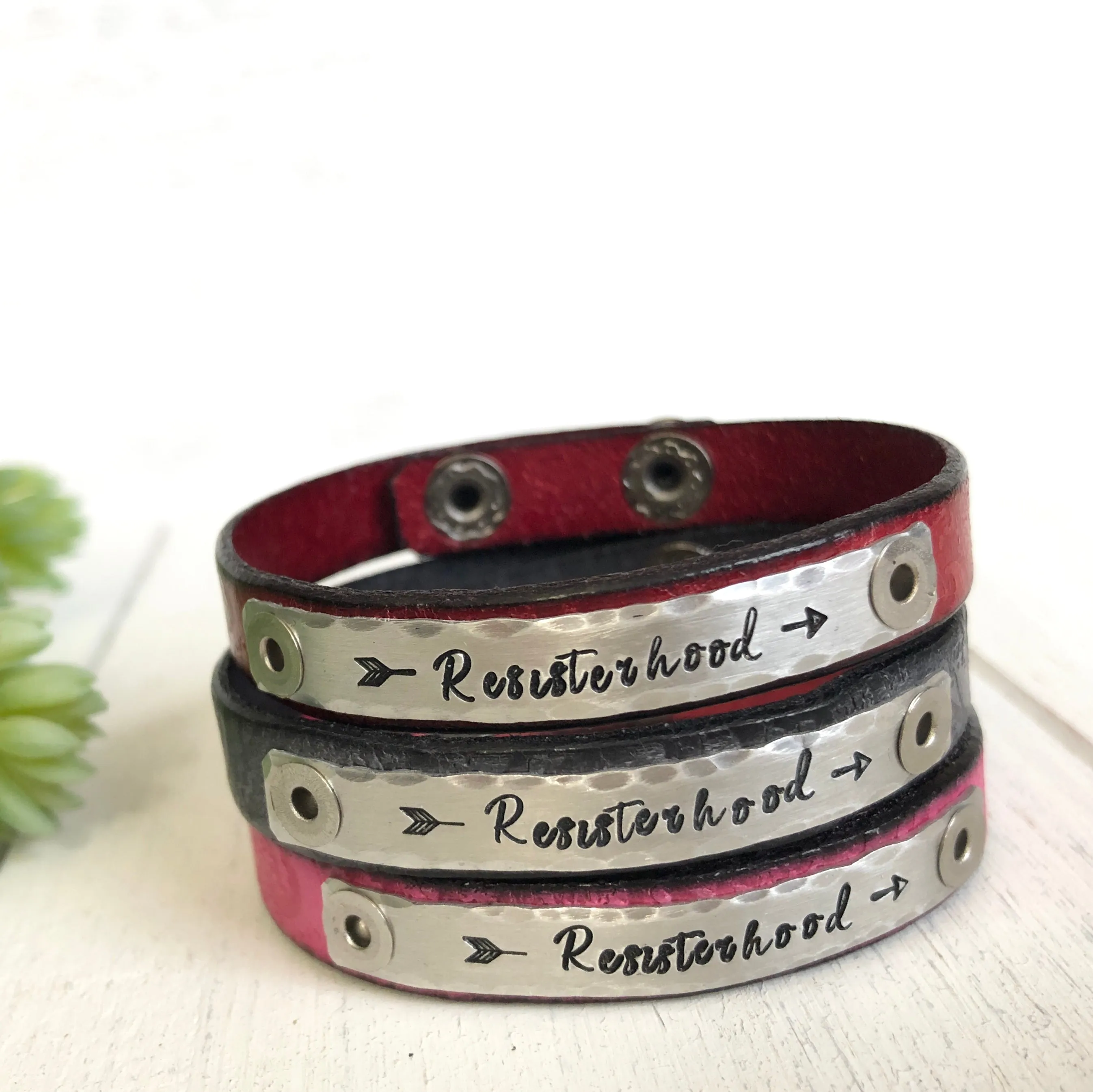 Limited Edition Resisterhood Leather Skinny Bracelets, Jen Hatmaker Collection, Hope Swag, 3 colors