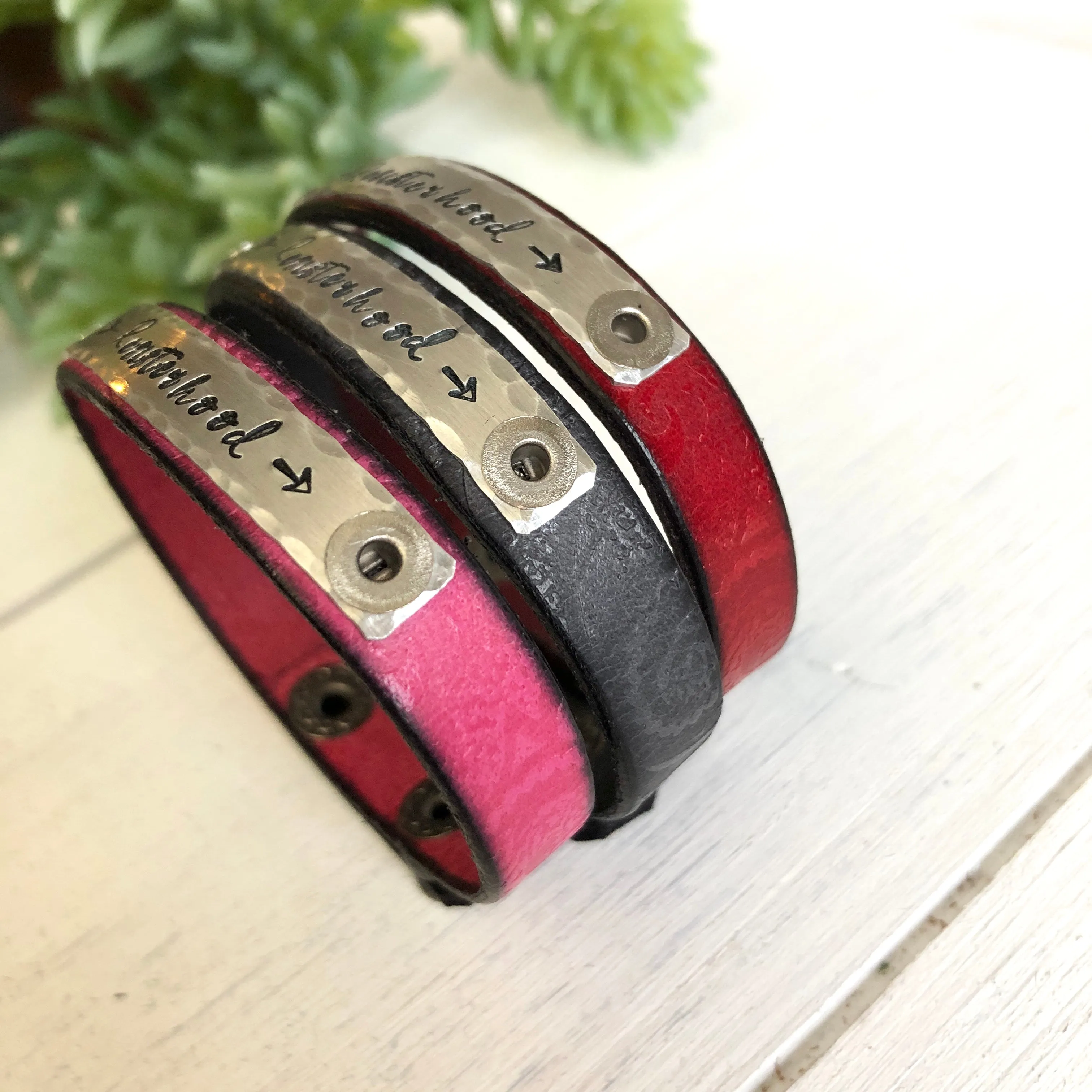Limited Edition Resisterhood Leather Skinny Bracelets, Jen Hatmaker Collection, Hope Swag, 3 colors