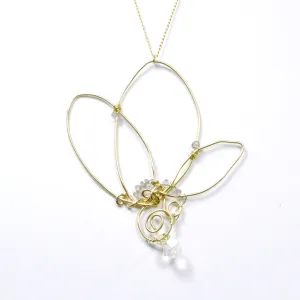 Line Pendant with Labradorite and Moonstone